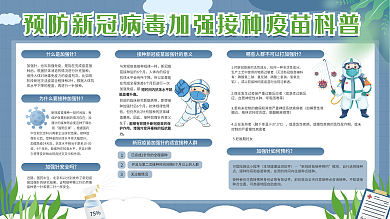 医疗健康预防接种科普展板