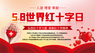 世界红十字日宣传展板
