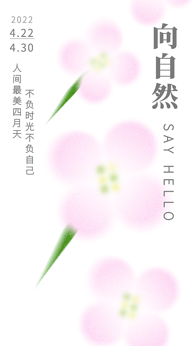 向自然春天花朵海报