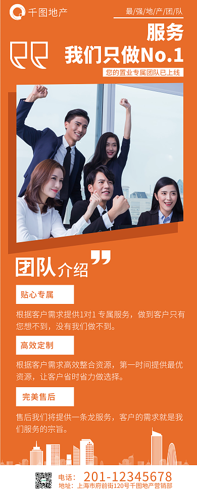 房地产团队介绍展架