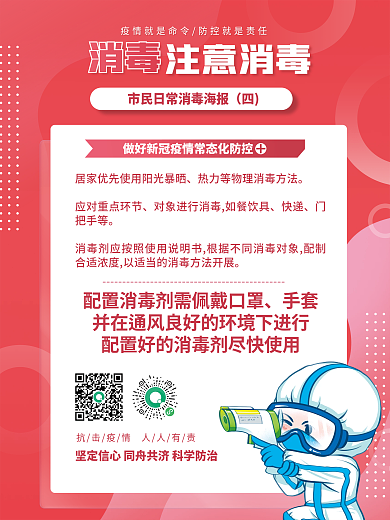 疫情期间消毒防疫疫情防控套图海报