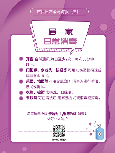 疫情期间消毒套图海报