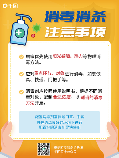 医疗健康疫情期间消毒套图海报