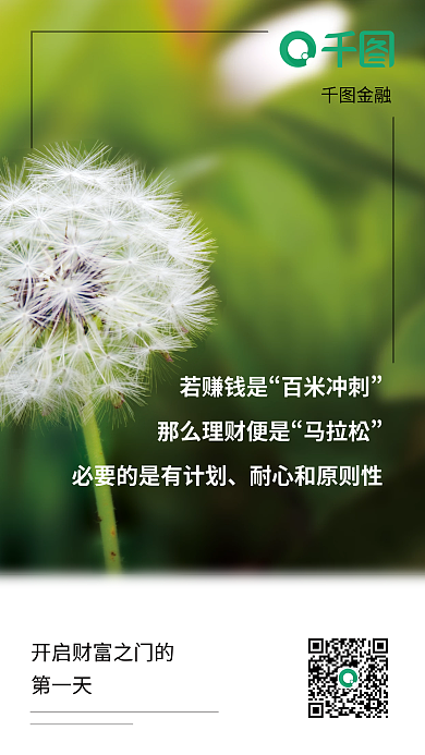 手机朋友圈金融营销图