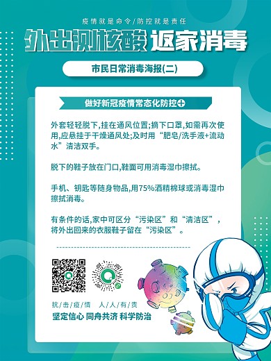 疫情期间消毒防疫疫情防控套图海报