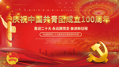 庆祝建团100周年宣传展板