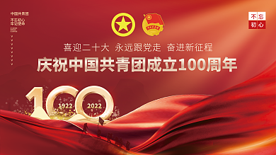 庆祝建团100周年宣传展板