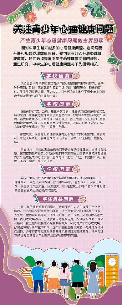 产生青少年心理健康问题的因素