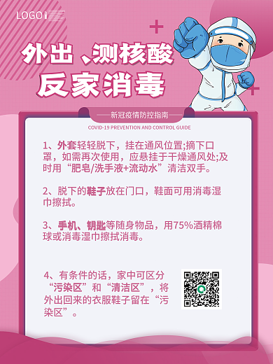 疫情期间消毒套图防疫小贴士海报