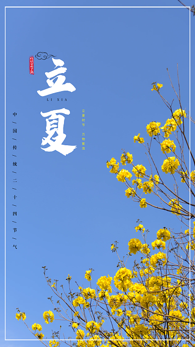 二十四传统节气立夏海报