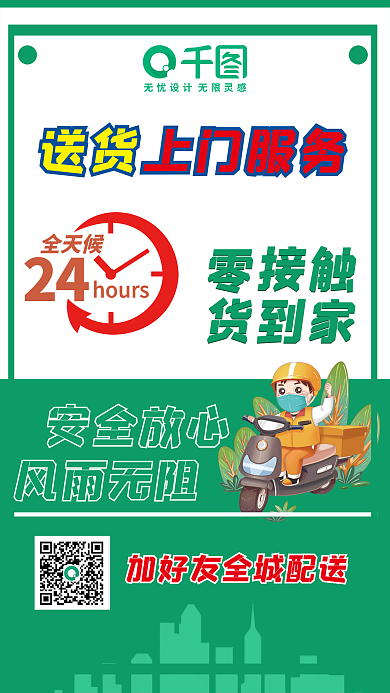 新店开通外卖配送业务海报