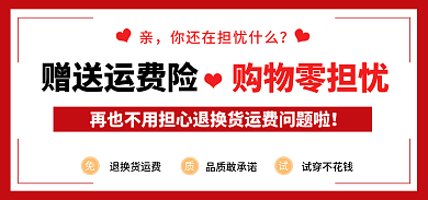 赠送运费险退换货运费品质敢承诺创意电商banner