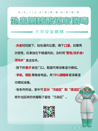 疫情期间消毒套图海报展板