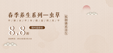 春季养生88限时尝新价促销海报