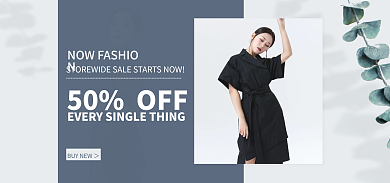 跨境电商50OFF简约清新banner