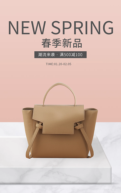 淘宝春季春季新品潮流来袭女包上新海报