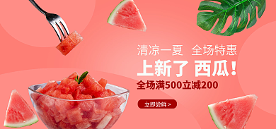 夏季促销立即尝鲜上新了西瓜