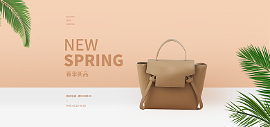淘宝轻奢春季新品潮流来袭上新海报