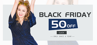 简约风格CLICKOFF服装海报banner