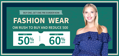 全英文跨境50UPTO促销海报