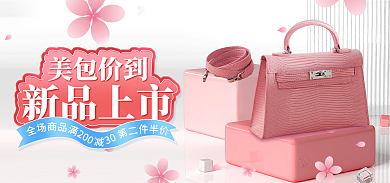 电商箱包美包价到新品上市小清新女包海报banner