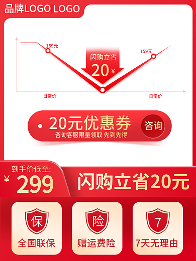 淘宝618全国联保赠运费险主图51直通车