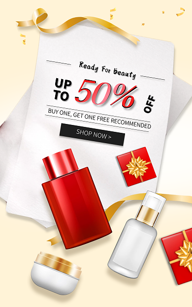 跨境电商50OFF金色简约banner