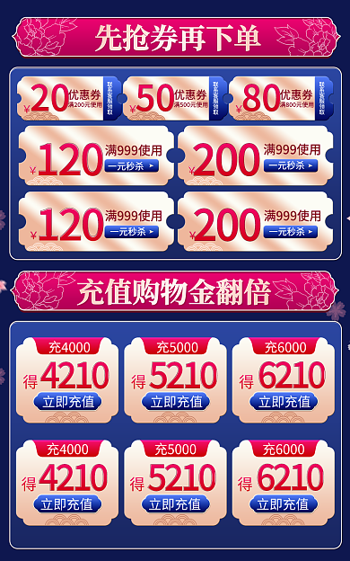 国潮婚礼20优惠券优惠券海报banner