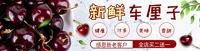 车厘子外卖店招海报banner