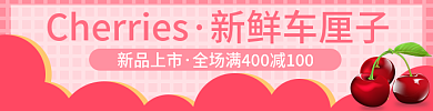 春节新品新鲜车厘子新品上市买水果店招
