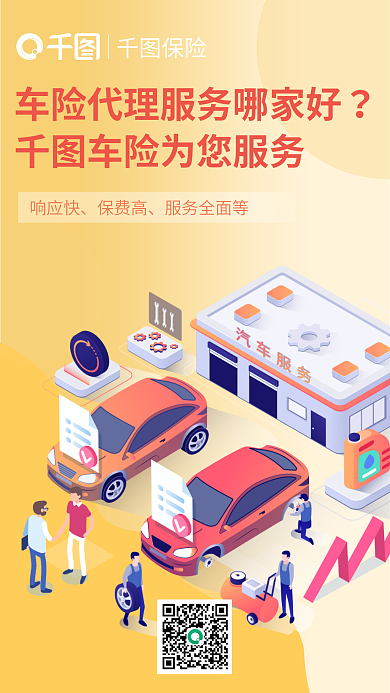 车险营销响应快保费高海报