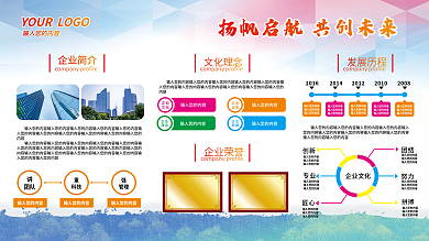 企业展板企业简介团队文化海报