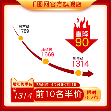 产品价格直降活动到手价限时主图