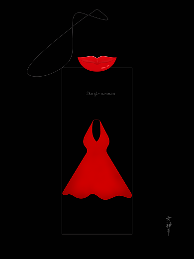 极简风格女神节女神海报