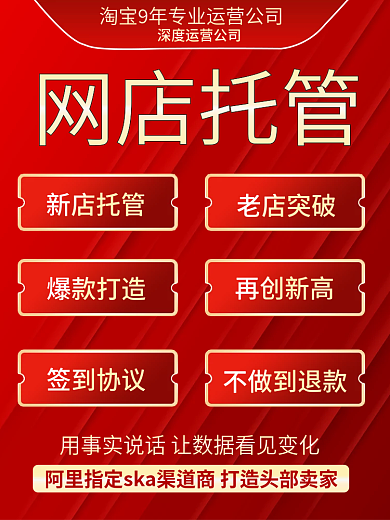 店铺代网店托管新店托管运营服务主图