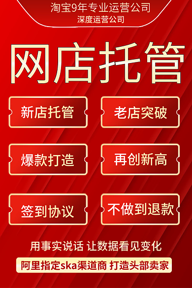 店铺代网店托管新店托管运营服务主图