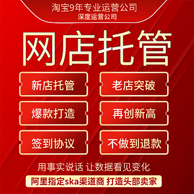 店铺代网店托管新店托管运营服务主图