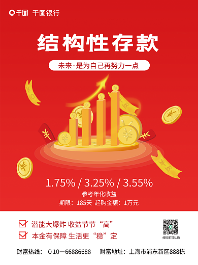 金融案例库银行结构性存款存款投资海报