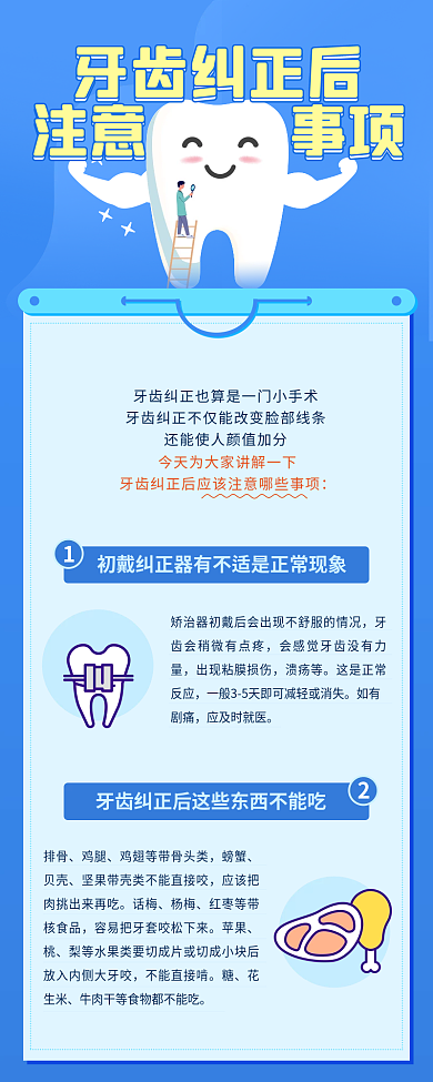 医学美容牙科排骨鸡腿手机公众号长图