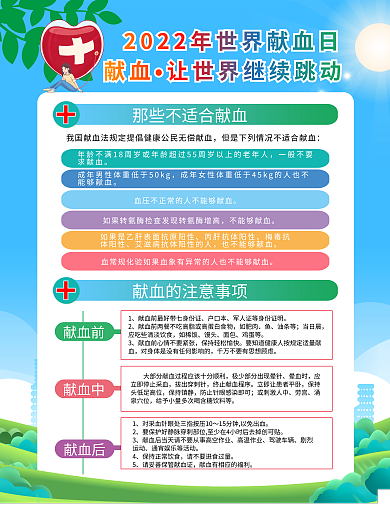6.14世界献血一般不要宣传海报