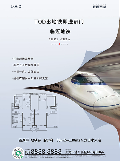 地产宣传888项目地址价值点海报1