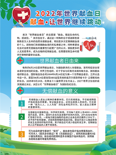 6.14世界献血首次宣传海报