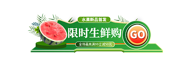 生鲜蔬菜水果GO限时生鲜购节电商标签胶囊入口图