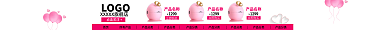 粉红色通用LOGO点击关注店招