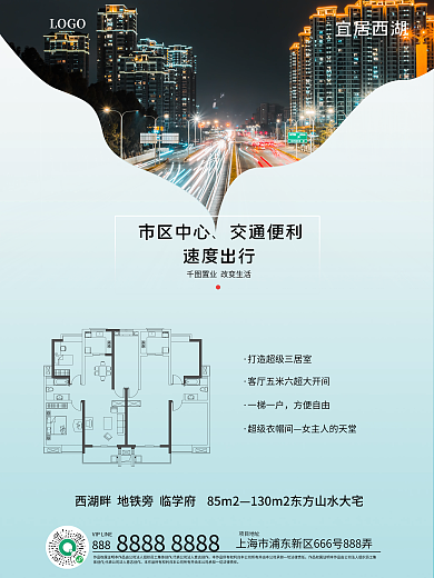 地产宣传888项目地址价值点海报3