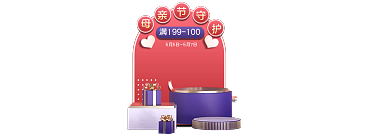 母亲节红色温情母亲节感恩母亲弹窗广告胶囊banner