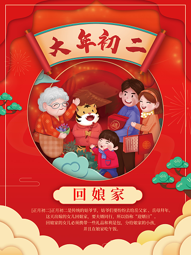 新年虎年岳母拜年要夫婿同行海报