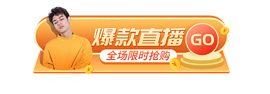 爆款直播间GO爆款直播胶囊图悬浮banner