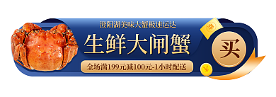 简约生鲜生鲜大闸蟹牛肉大闸蟹活动胶囊图