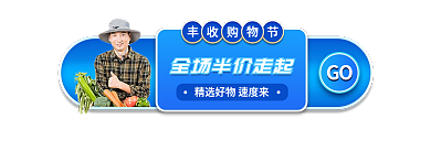 原创丰收购物节胶囊banner